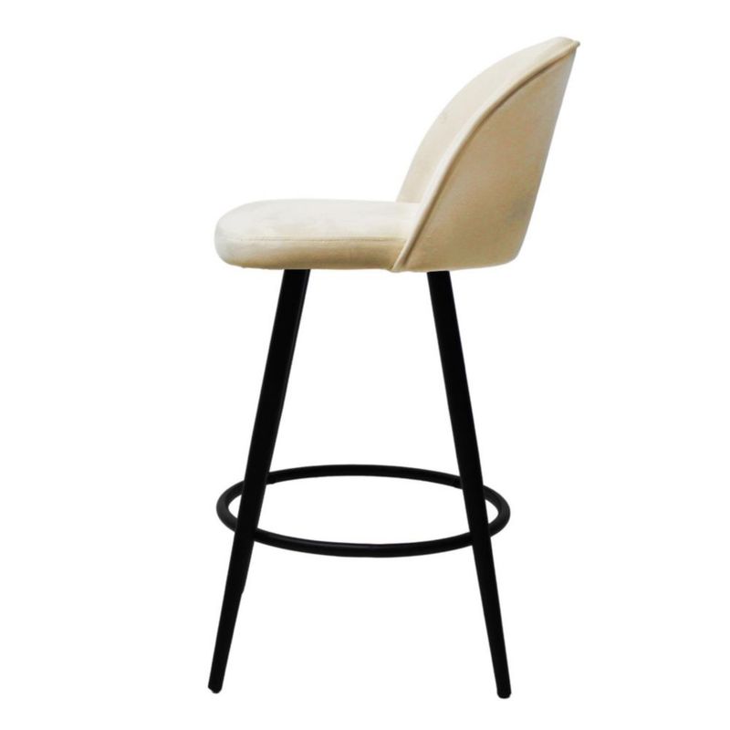 Set de 2 Bancos Altos Color Crema Diseño Elegante
