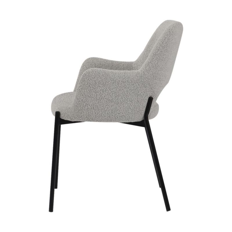 Set de 2 Sillas de Comedor Blanco Tapizadas Diseño Contemporáneo