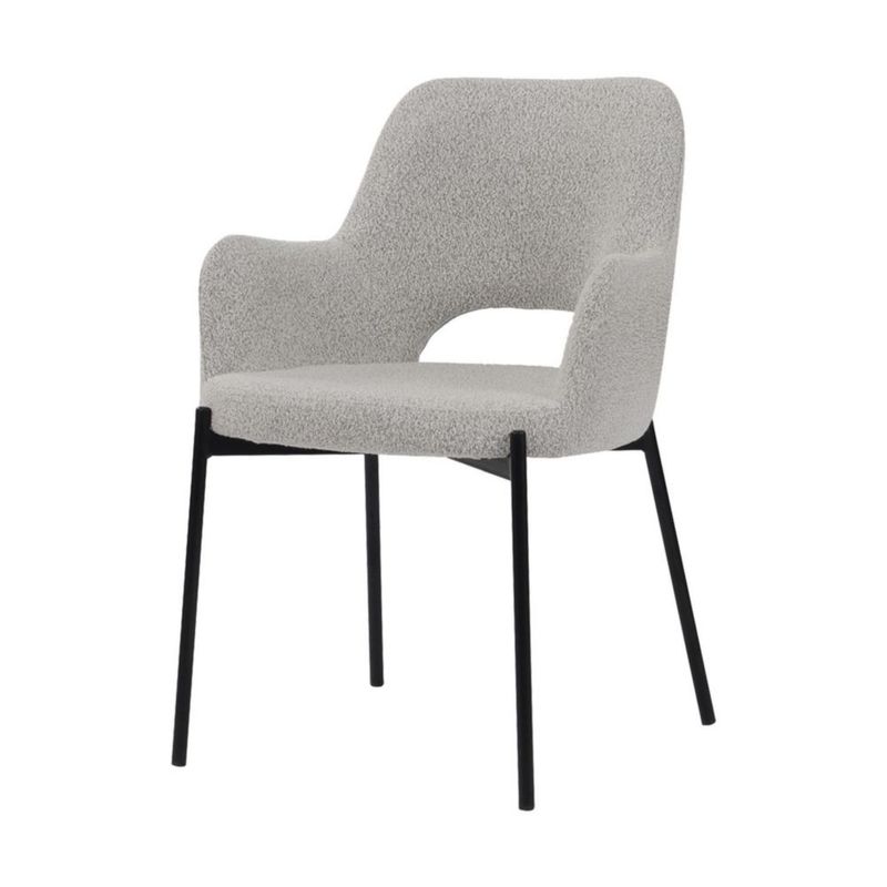 Set de 2 Sillas de Comedor Blanco Tapizadas Diseño Contemporáneo
