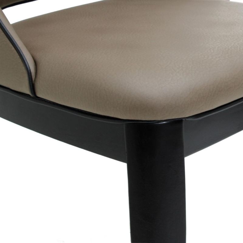 Set de 2 Sillas de Comedor Greige Tapizadas Diseño Contemporáneo