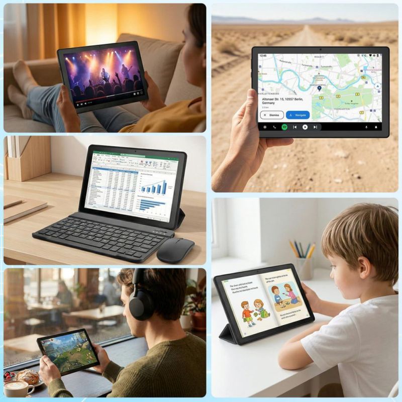 Tablet TT.KIDS Android 16 con 34 GB de RAM 128 GB de almacenamiento y Wi‑Fi 6