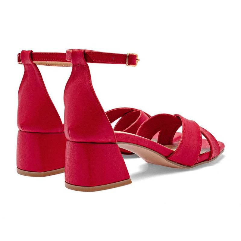 First Avenue sandalia tacón para mujer rojo cod 147554-E