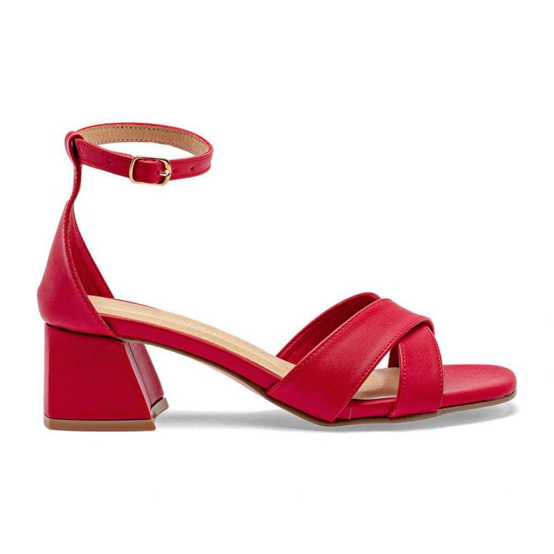 First Avenue sandalia tacón para mujer rojo cod 147554-E