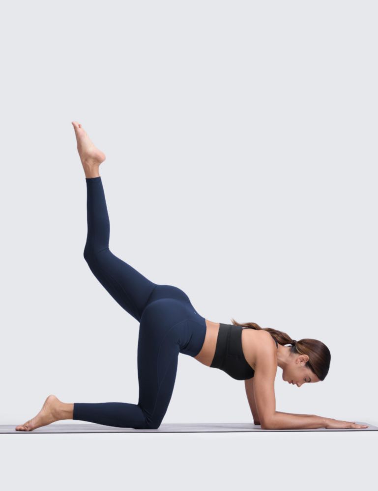 Leggings CRZ YOGA con bolsillos de 64 cm color Navy Futuro talla S