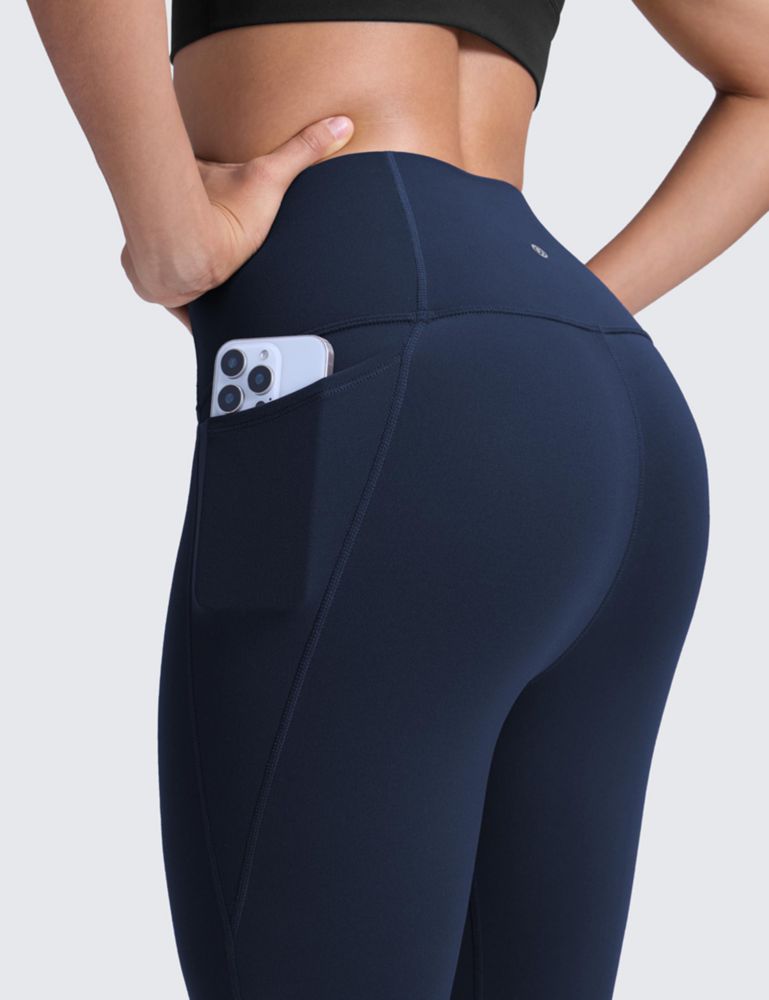 Leggings CRZ YOGA con bolsillos de 64 cm color Navy Futuro talla S