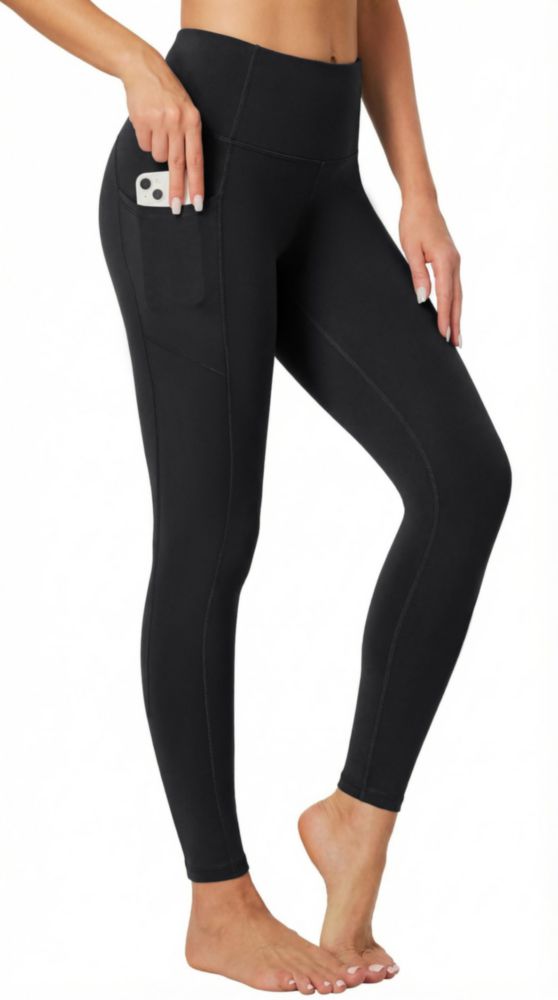 LEGGINGS Heathyoga de Cintura Alta con Bolsillos - Negro