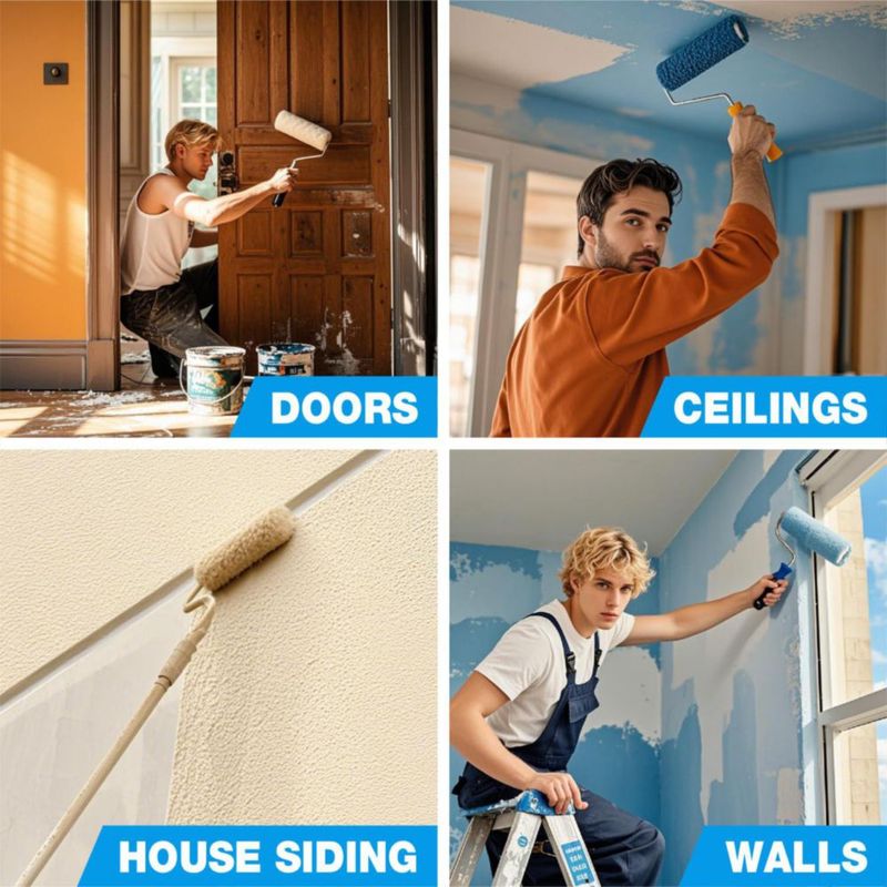 Rodillo de Pintura Greatandrew 23 cm 12 piezas Microfibra