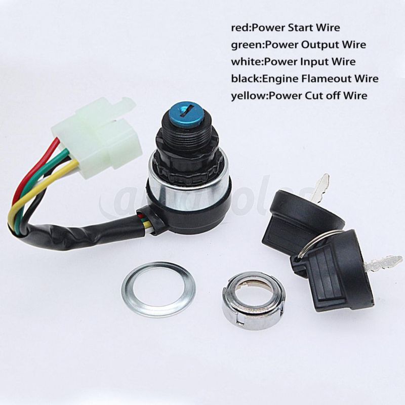 Interruptor de encendido Amavoler de 5 cables y 5 pines para ATV y go‑kart