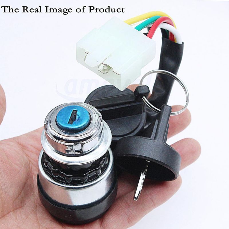Interruptor de encendido Amavoler de 5 cables y 5 pines para ATV y go‑kart