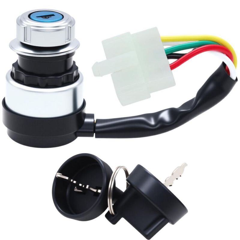 Interruptor de encendido Amavoler de 5 cables y 5 pines para ATV y go‑kart