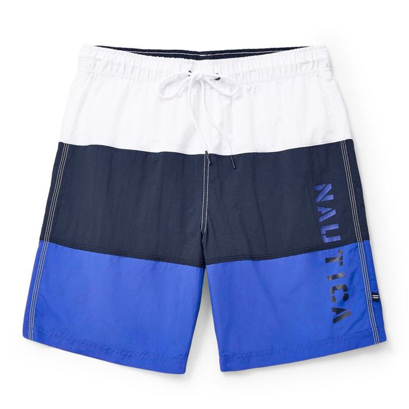 Bañador Nautica Hombre Talla Grande Cobalto Brillante Secado Rápido