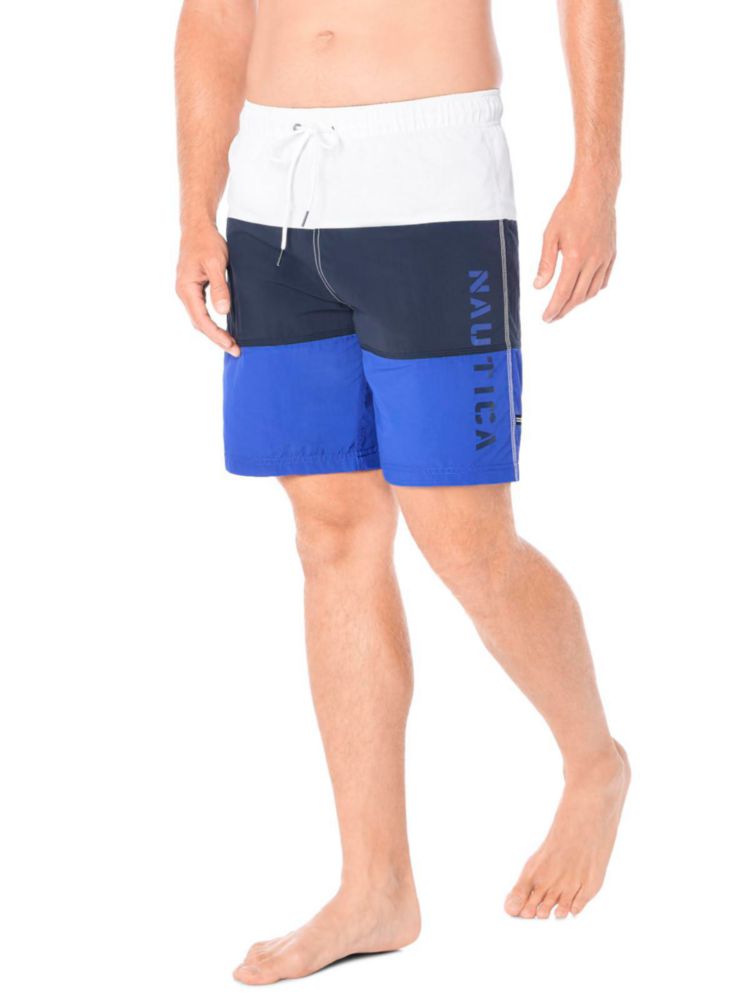 Bañador Nautica Hombre Talla Grande Cobalto Brillante Secado Rápido