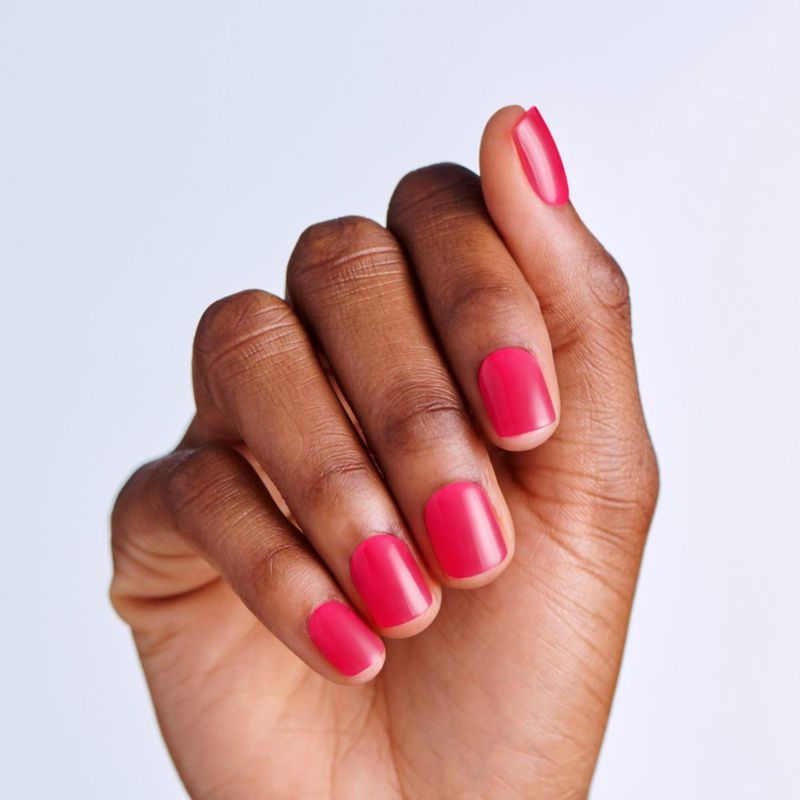 Uñas postizas sin pegamento imPRESS Melting Pink forma squoval corta 30 unidades