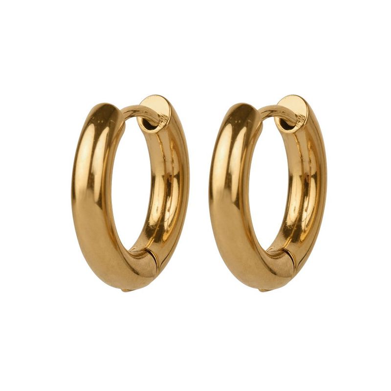 Aretes luckyly acero inoxidable con baño de oro 14k y perlas connie