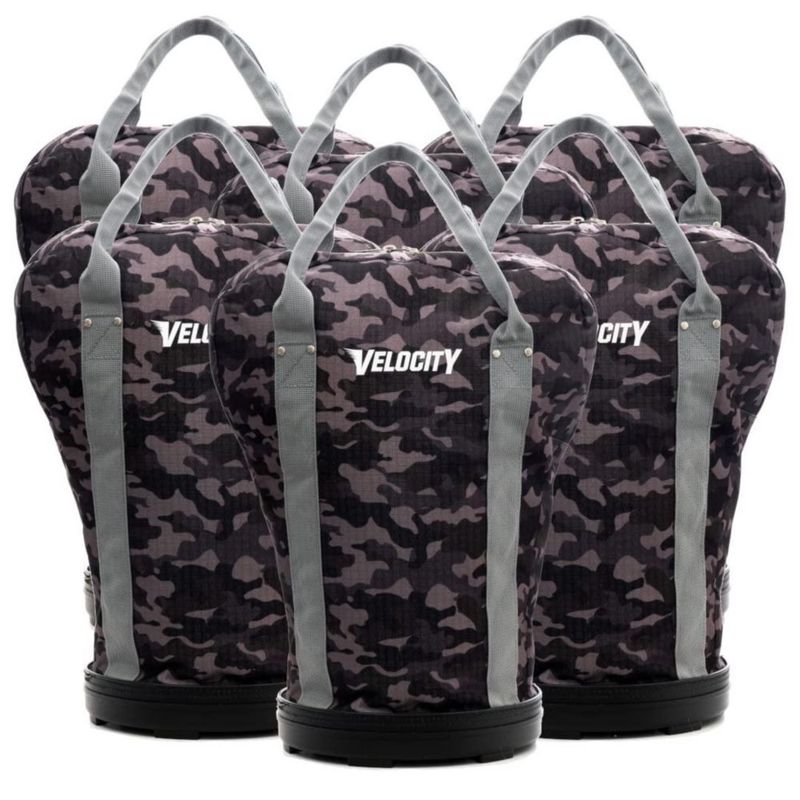 Bolsa de Pelotas Velocity Pack de 6 Negro Camuflado Capacidad para 72 Pelotas