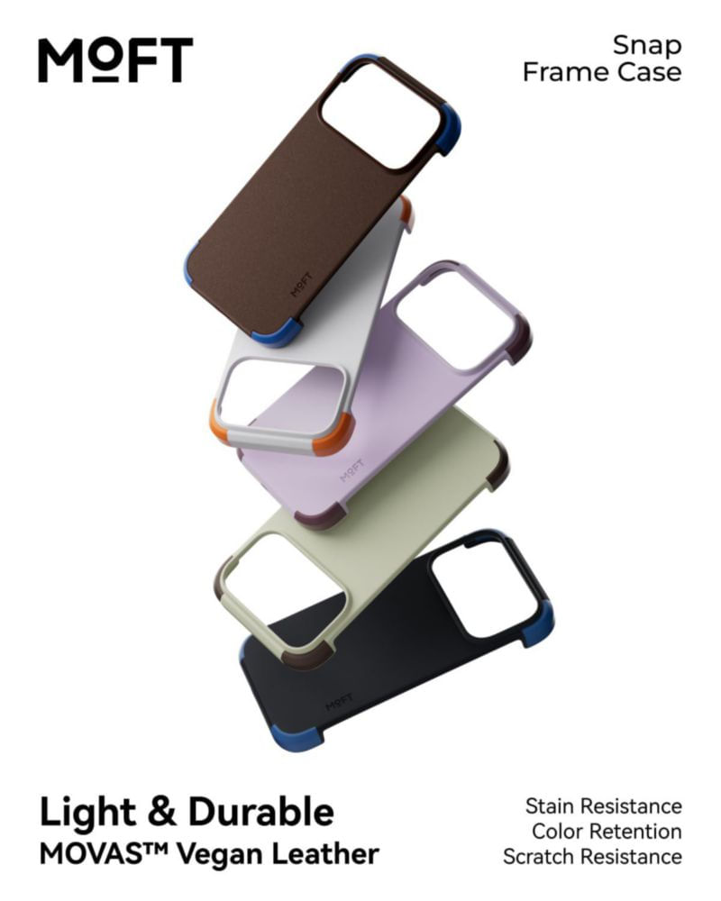 Funda MOFT para iPhone 18 Pro con MagSafe y cuero vegano MOVAS
