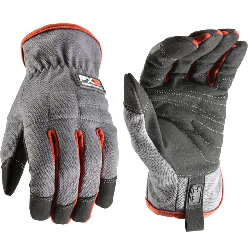 Guantes de trabajo Wells Lamont acolchados sin cordones color gris XL