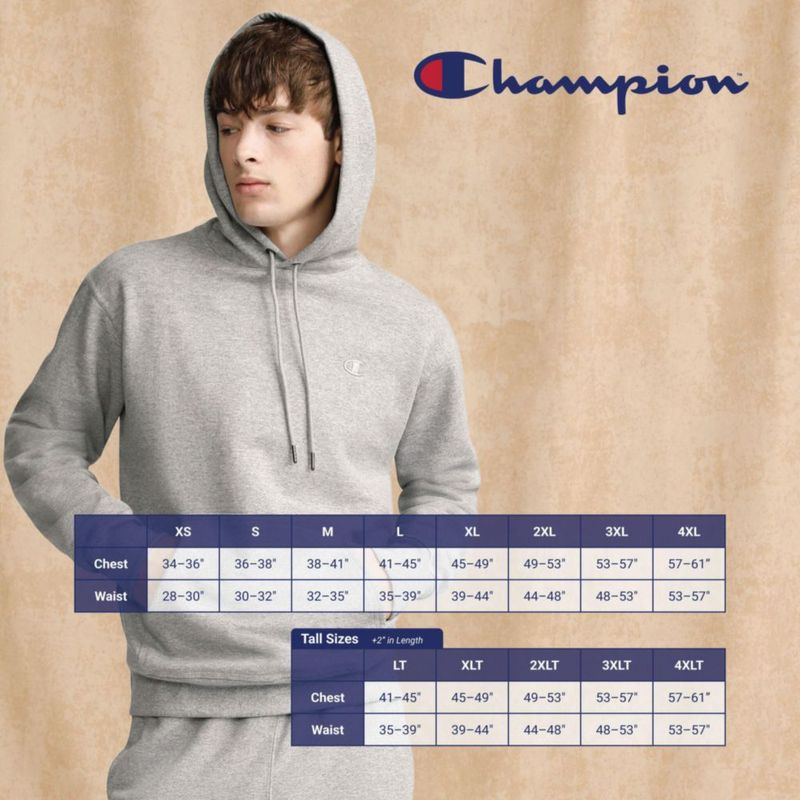 Sudadera Champion XXL Alta Negra con Cremallera Completa