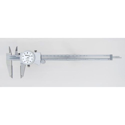 Calibrador de dial Mitutoyo 20 cm 0001 in con mandíbula de carburo