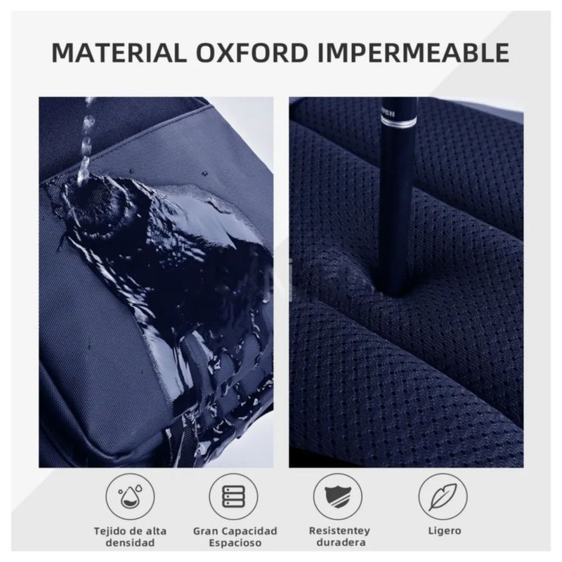 Mochila De Viaje Negocio Escolar Para Laptop 15.6 pulgadas, Color Azul Marino