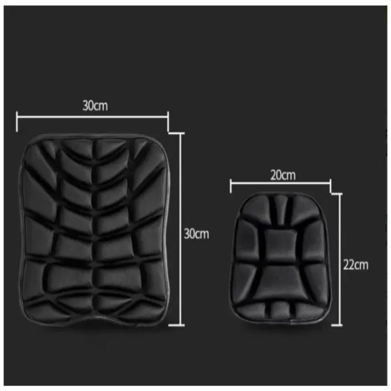 2pcs Cojin Universal Para Asiento De Moto, Color Negro