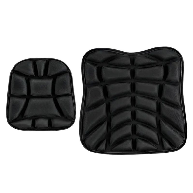 2pcs Cojin Universal Para Asiento De Moto, Color Negro