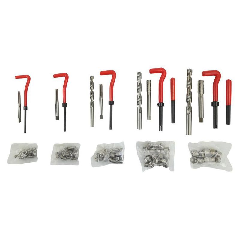 Reparador roscas metricas helicoil m5/m6/m8/m10/m12 set marca roda