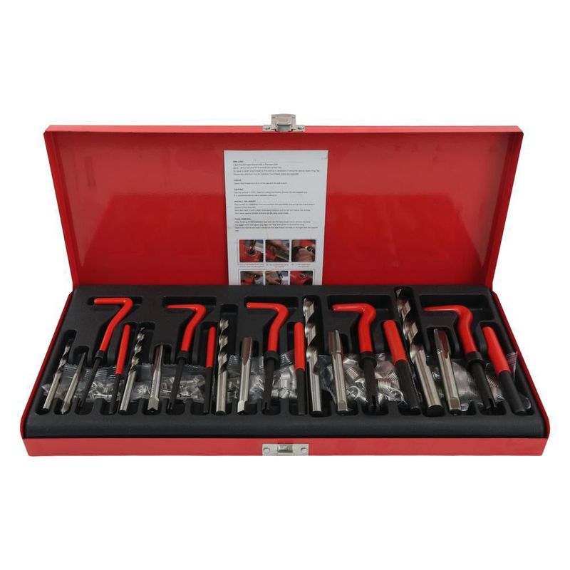 Reparador roscas metricas helicoil m5/m6/m8/m10/m12 set marca roda