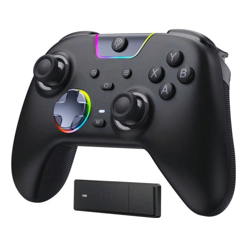 Gamepad  Inalámbrico Bluetooth para Nintendo Switch, PC y Móviles, Color Negro