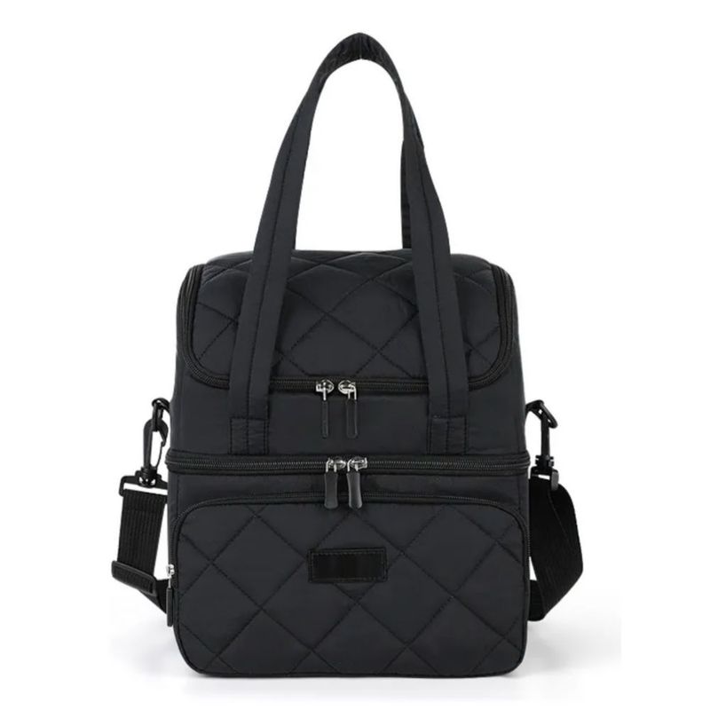 Lonchera Térmica Bolsa Trabajo Escolares Gran Capacidad 10l, Color Negro