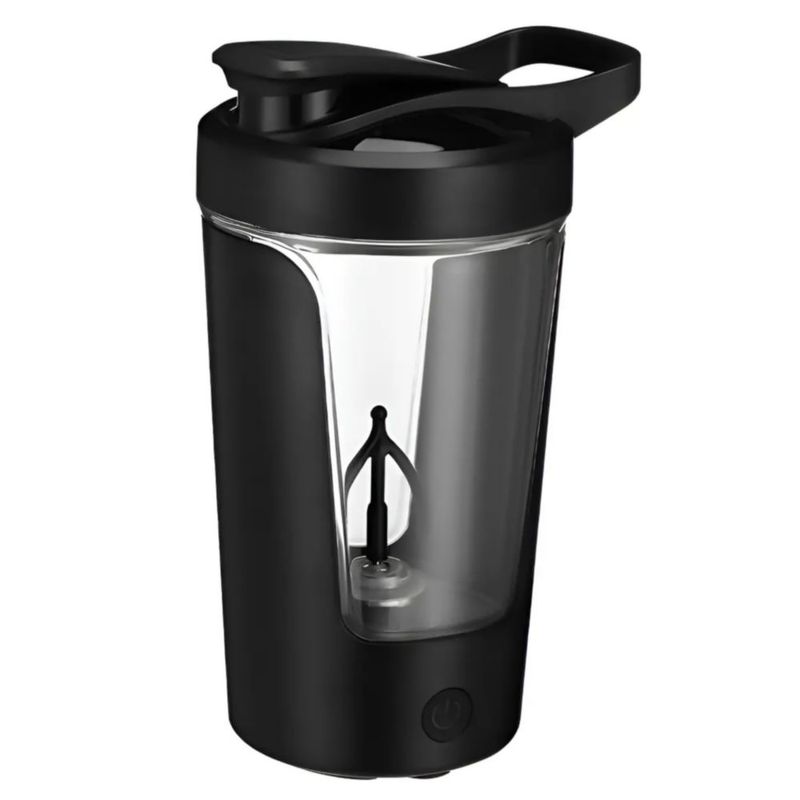 Shaker para Proteina Electrico 450 Ml Vaso Mezclador, Color Negro