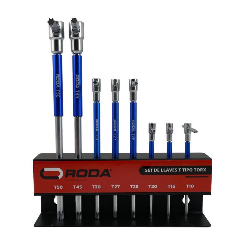 Llave t torx con agarradera giratoria set marca roda