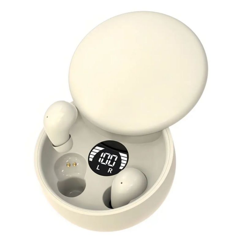 Audífonos In-ear Lotfits Inalámbricos Bluetooth 5.3 para Dormir y Correr, Color Beige