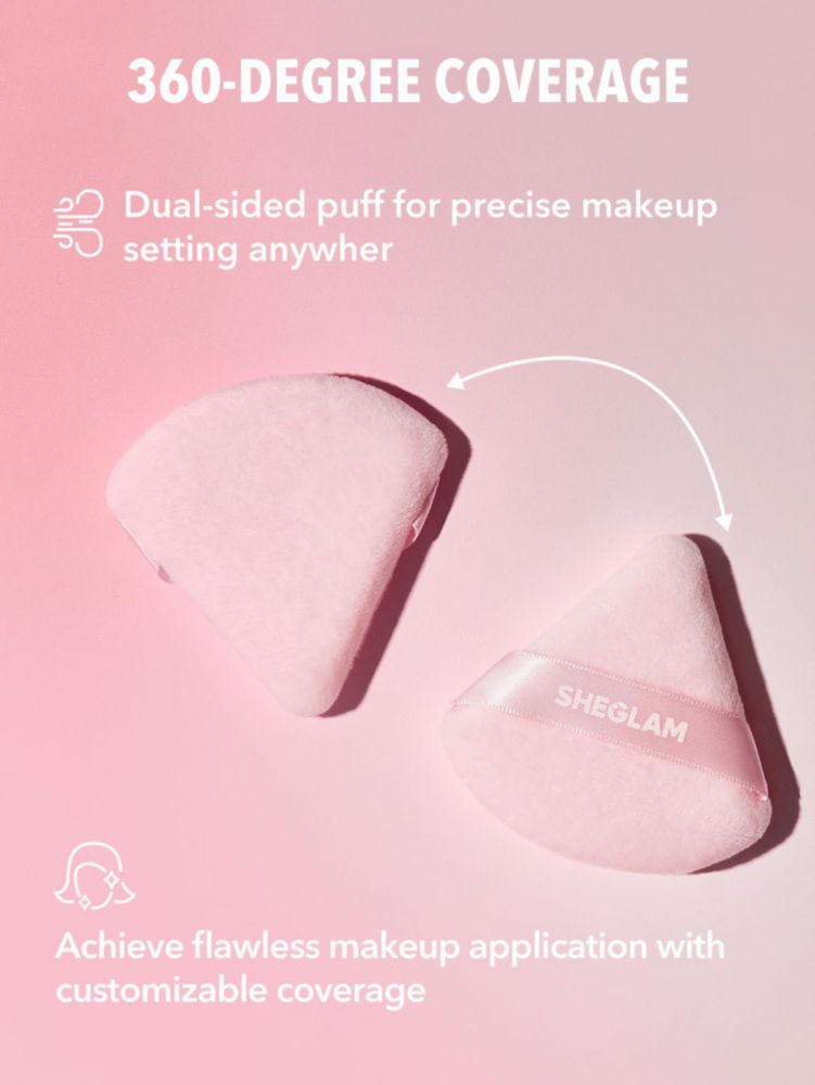 Esponja de Polvo SHEGLAM Rosa Bebé de Forma Triangular