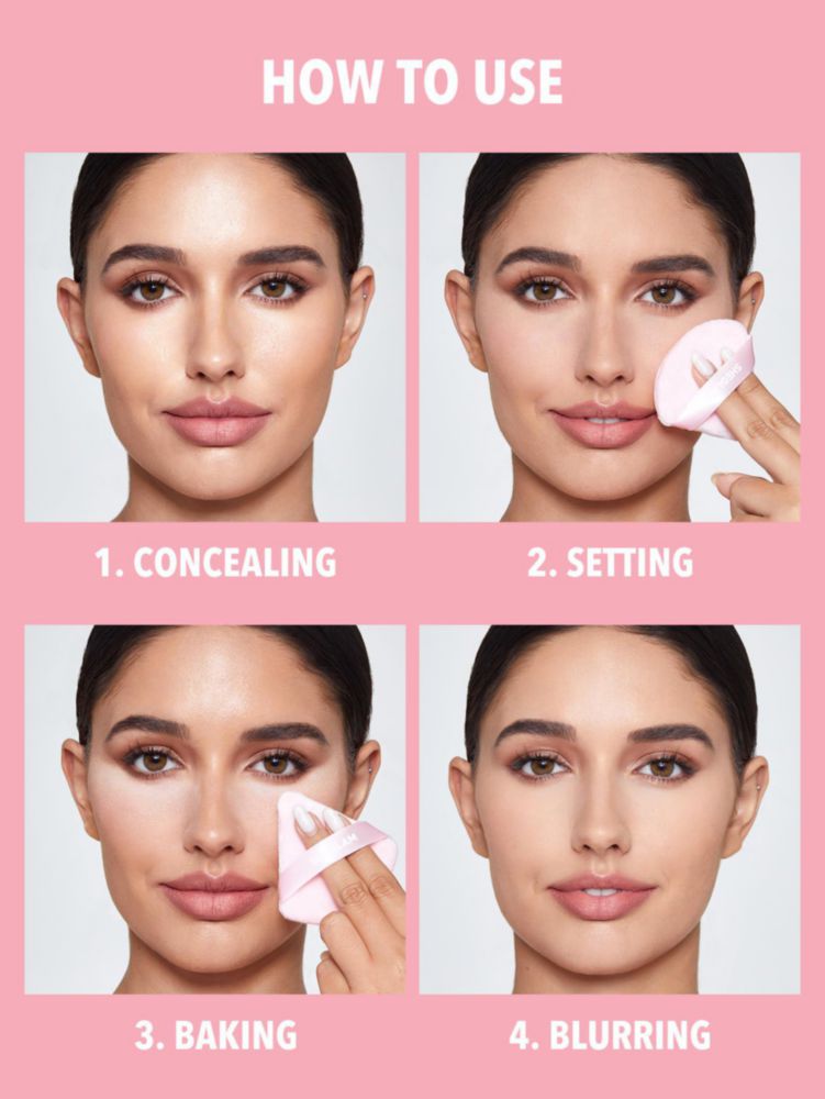 Esponja de Polvo SHEGLAM Rosa Bebé de Forma Triangular