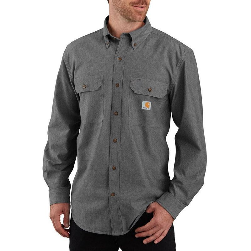 Camisa Carhartt XL negro chambray de corte holgado
