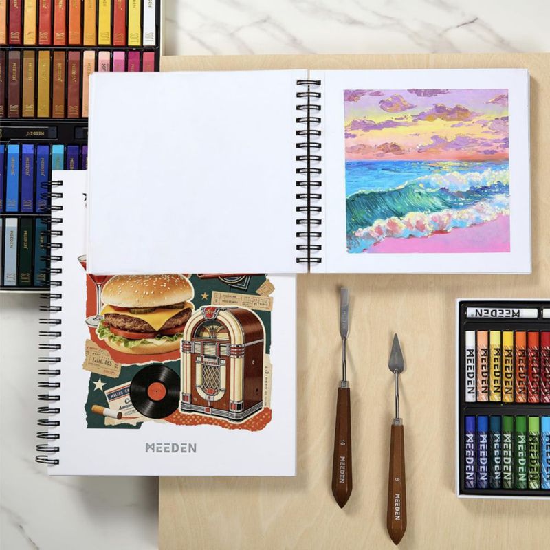 Papel para Pastel al Óleo MEEDEN 20 cm 300 gsm 30 Hojas
