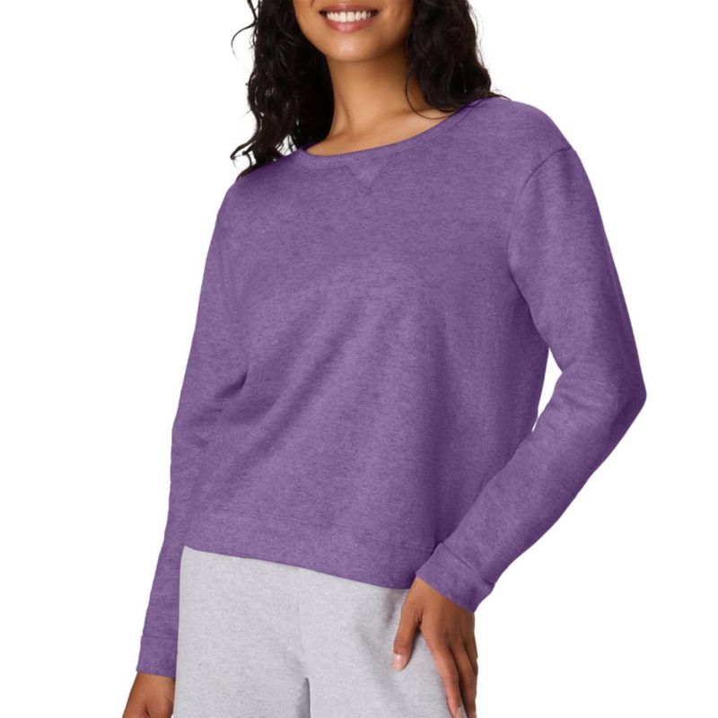 Sudadera Hanes EcoSmart XXL Violeta Jaspeado