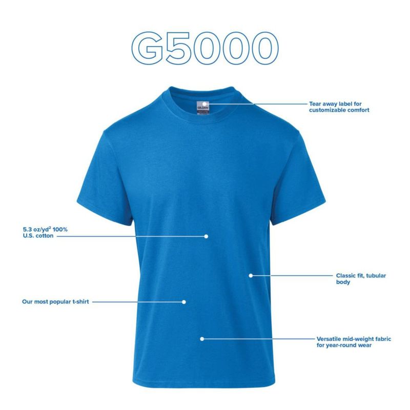 Camiseta Gildan G5000 2 piezas Daisy talla Grande
