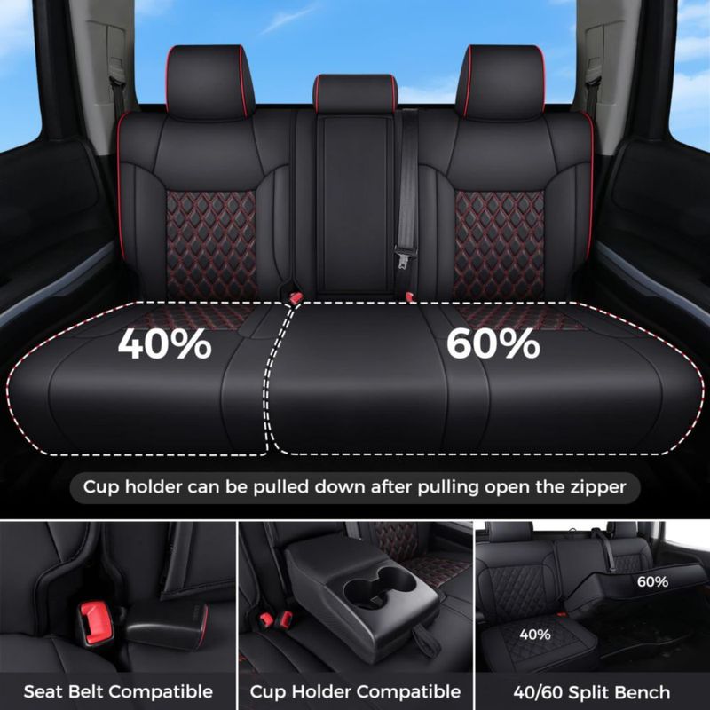 Juego completo de fundas de asiento impermeables Huidasource Tundra