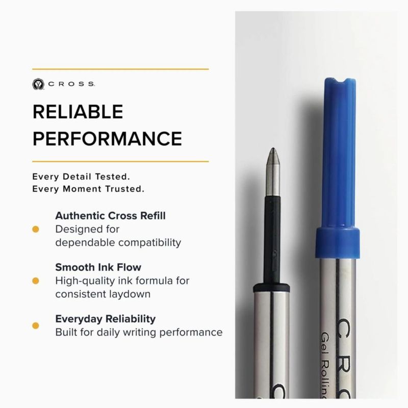 Recargas Rollerball Cross 6 unidades de tinta negra en gel