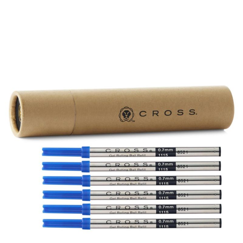 Recargas Rollerball Cross 6 unidades de tinta negra en gel