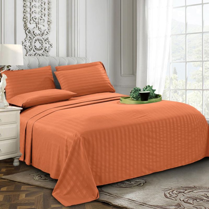 Juego de sábanas Elegante Comfort King Coral de 6 piezas