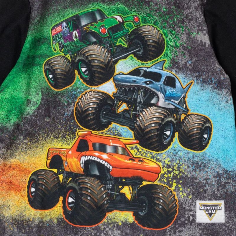 Pijama Monster Jam 7-8 Negro Carbón