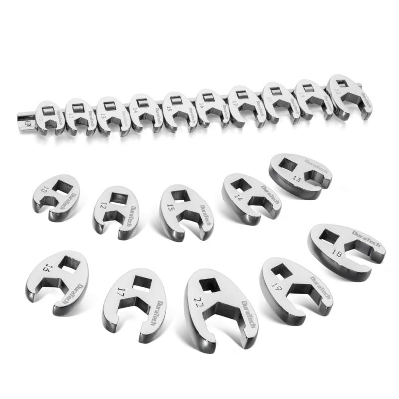 Juego de 10 llaves de vaso tipo cuña métricas DURATECH 3/8" de entrada