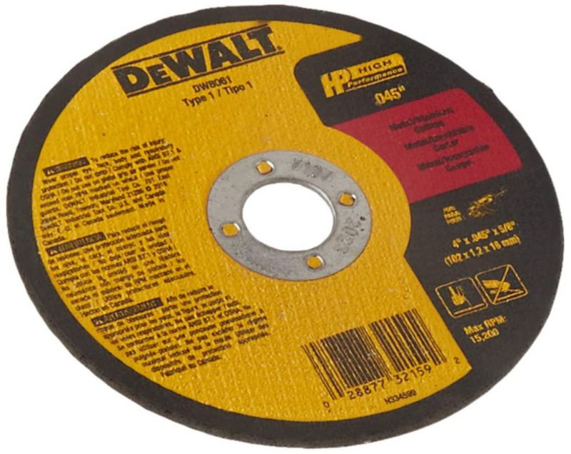 Disco de Corte DEWALT 10 cm .045" 5/8" A60T Metal/Inox