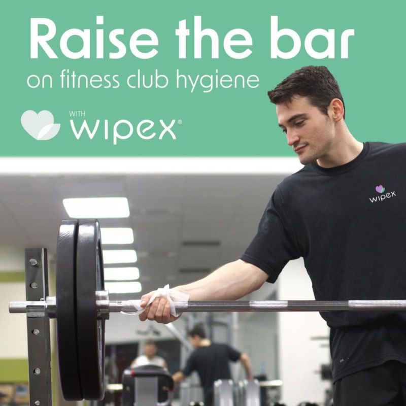Toallitas para gimnasio Wipex 1400 unidades recarga + balde con aroma a hierba de limón