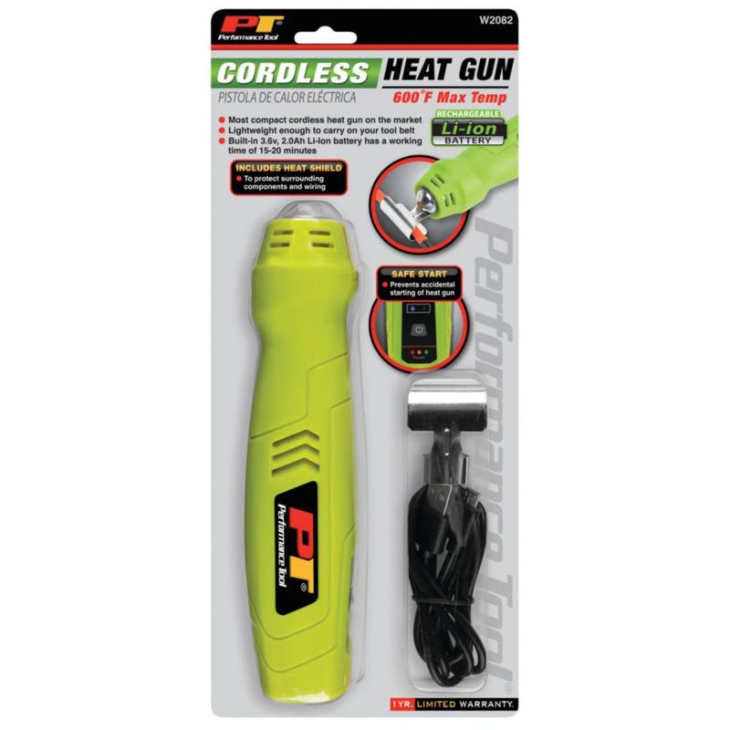 Pistola de calor Performance Tool inalámbrica 315 °C recargable