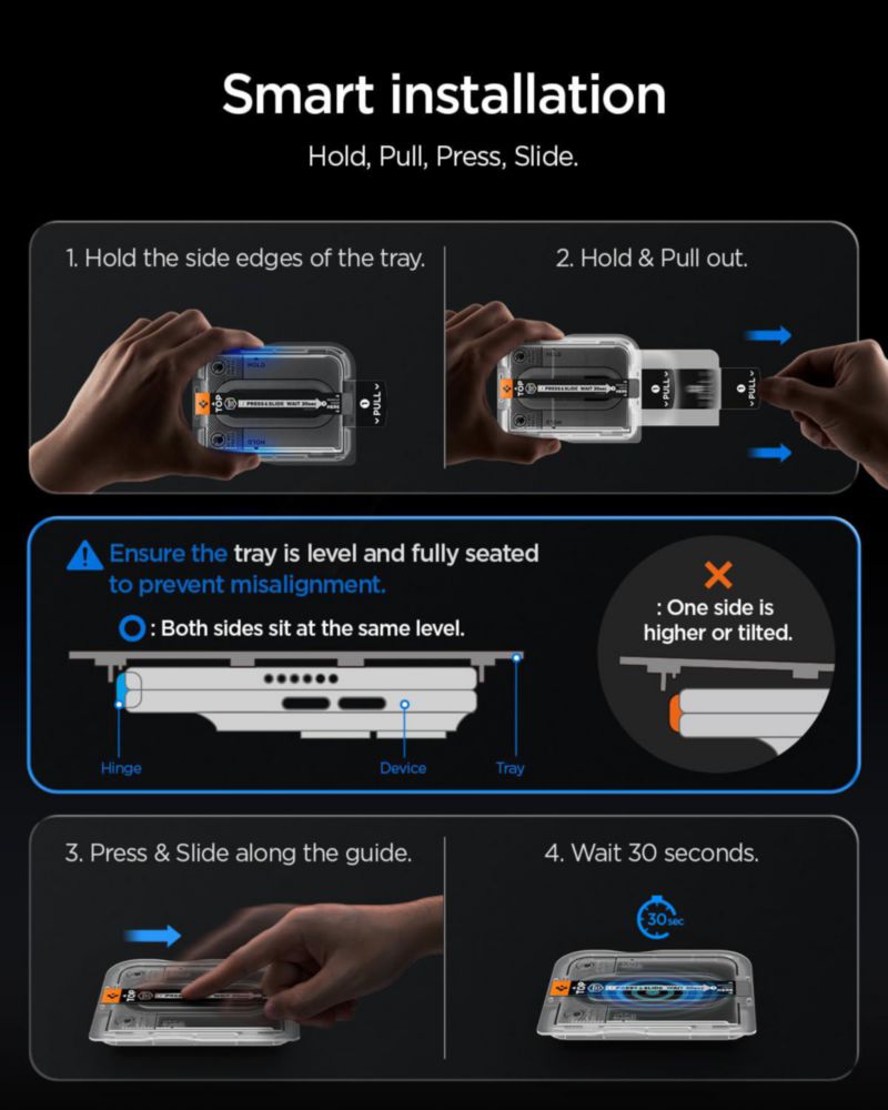 Protector de pantalla Spigen GlasTR EZ Fit Pro Privacy