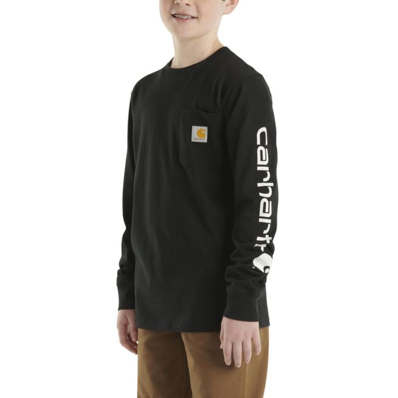 Camiseta Carhartt para Niños Caviar Negro Oscuro Talla 5